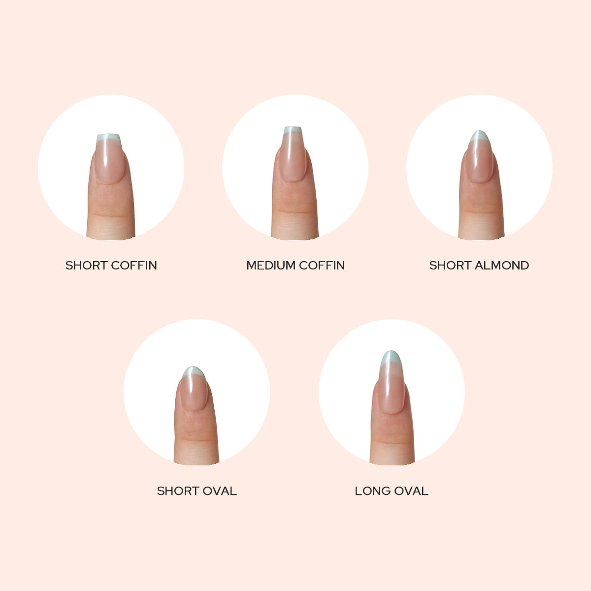 Ocean Breeze is a reusable handmade press-on nails set by Leme. Elevate your manicure with these expertly crafted press-on nails featuring a nude base and delicate baby blue French tips. The set comes with multiple shapes and lengths. Finished with a high-quality chrome sheen, this design offers a modern twist on a classic style, ensuring durability and a polished look that lasts. Perfect for those seeking subtle elegance with a contemporary edge.