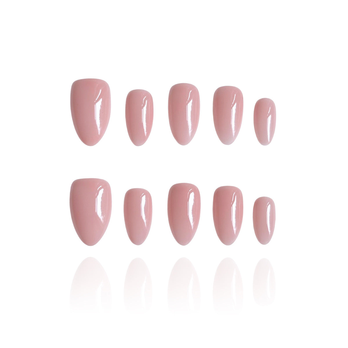Rosy Blush is a reusable handmade press-on nails set by Leme. It features a refined short almond silhouette in a delicate pink shade. Crafted from premium materials, these nails deliver a sophisticated, salon-quality finish that complements any occasion. The expertly tapered shape flatters the fingertip while maintaining practical everyday wearability. Perfect for those seeking understated elegance with superior durability and a flawless appearance.
